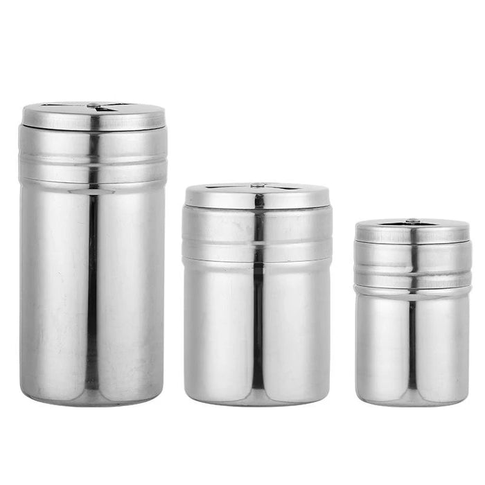 Stainless Steel Seasoning Canisters for Kitchen, Pepper Shaker Bottles for BBQ, Spice Jars with Lids