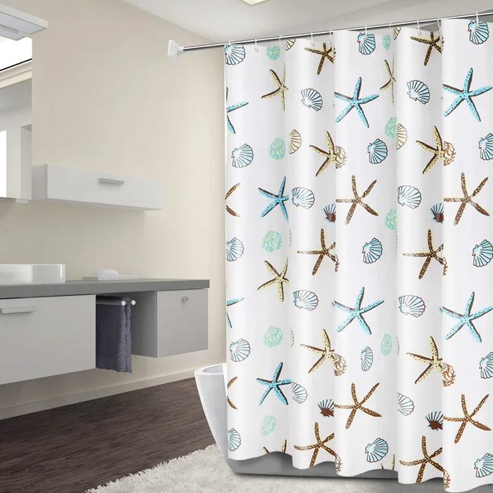 P EVA material, mildew-proof and waterproof bathroom decorative shower curtain