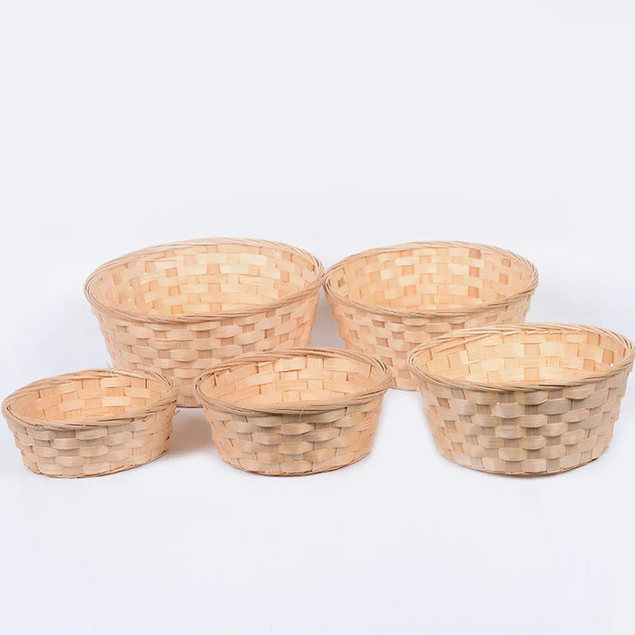 Handmade bamboo storage baskets for home decoration and organization