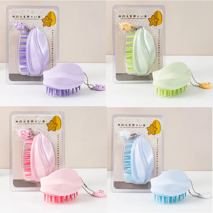 Scalp massage silicone shampoo brush for hair cleansing and massage