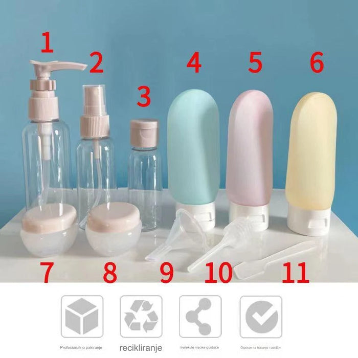 Refillable Bottles Set for Travel, Spray Bottles and Containers for Cosmetics, Skincare, Haircare and Toiletries