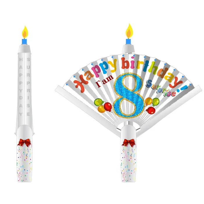 Create the perfect birthday cake atmosphere with our cake decorating candle fan