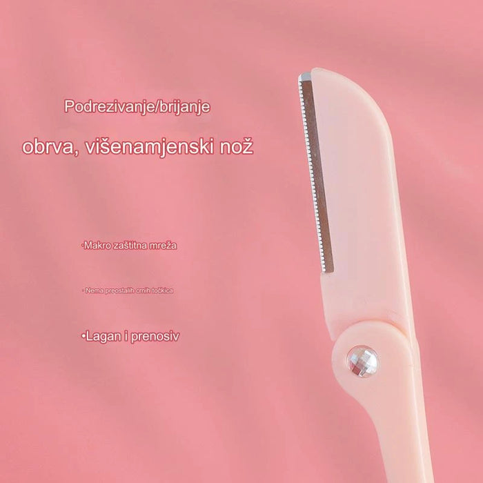 Foldable Eyebrow Trimmer for Safe and Easy Grooming - Perfect for Beginners and Makeup Artists