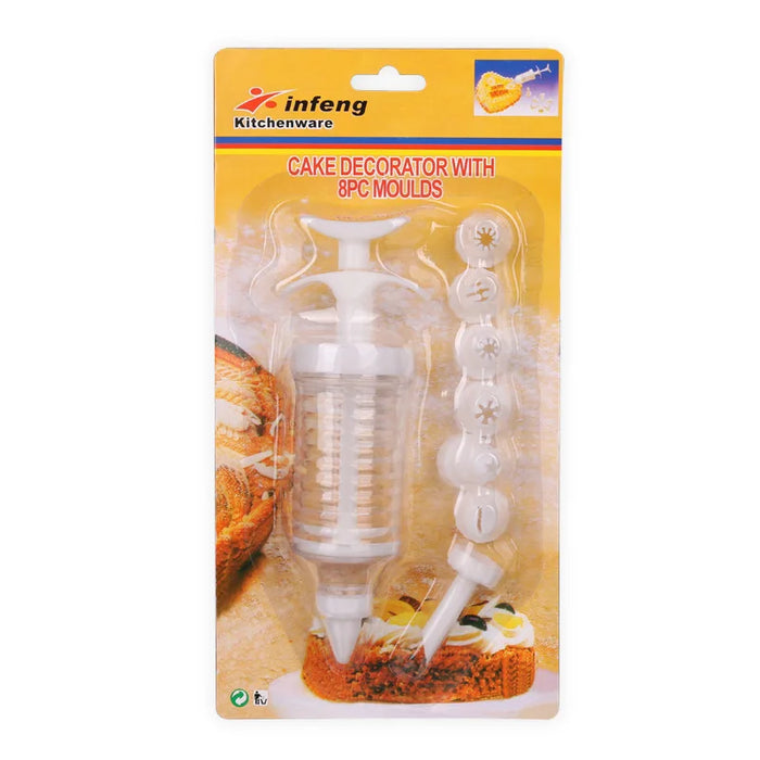 Plastic eight nozzle cake decorating tool