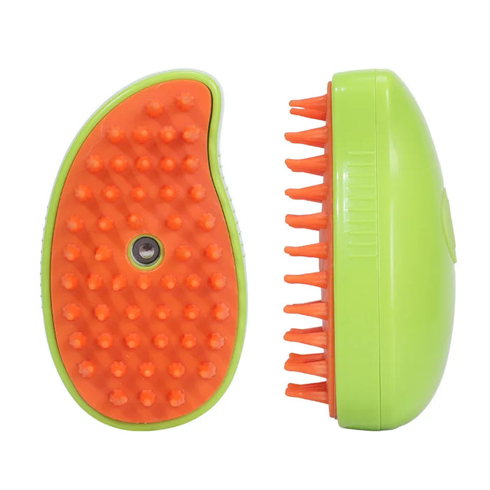 Pet grooming comb with electric spray and massage function