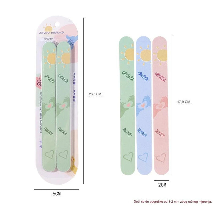 Double sided nail file, used for nail polishing and buffing