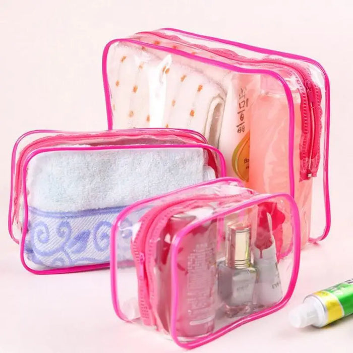 PVC transparent cosmetic bag, portable toilet bag