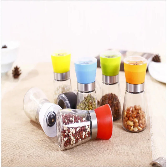 Black and White Pepper Grinder Manual Grinding Bottle