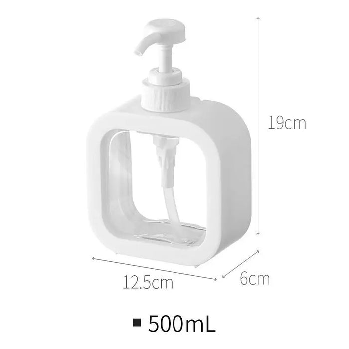 Square lotion bottle 500ml white plastic bottle