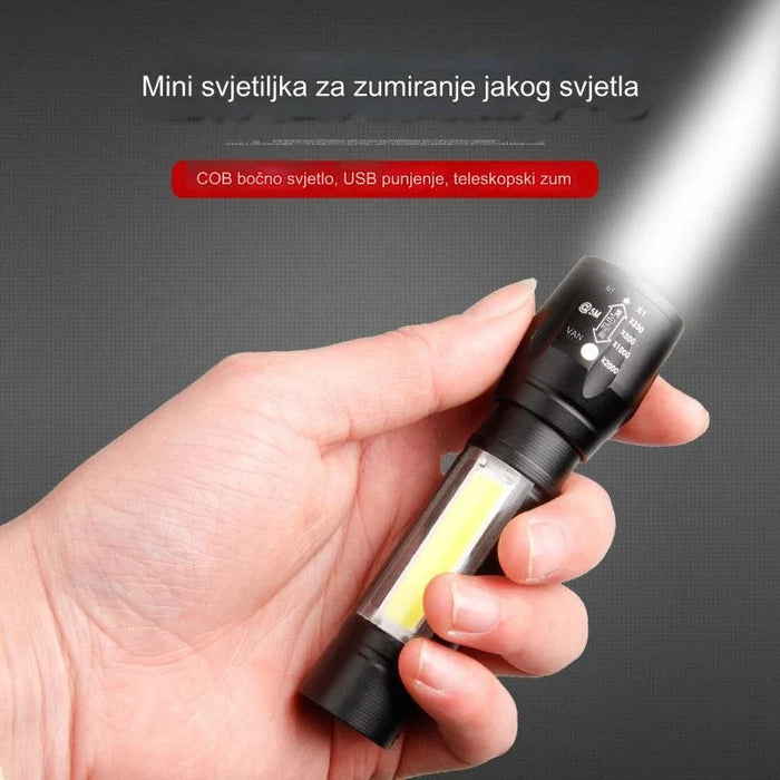 Compact rechargeable flashlight