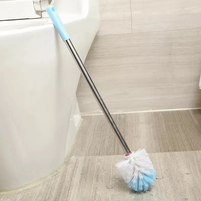 Stainless Steel Toilet Brush Set with Long Handle for Home Bathroom Cleaning