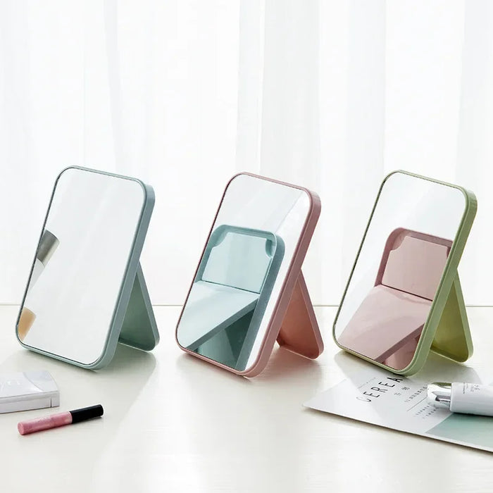 Portable high definition folding vanity mirror