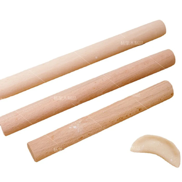 Non-Stick Wooden Rolling Pin with Comfortable Handle - Ideal for Making Cookies, Pasta, and Fondant Cake