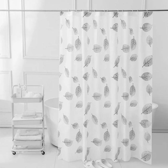 Peva bathroom shower curtain leaf toilet curtain waterproof and mildew-proof partition