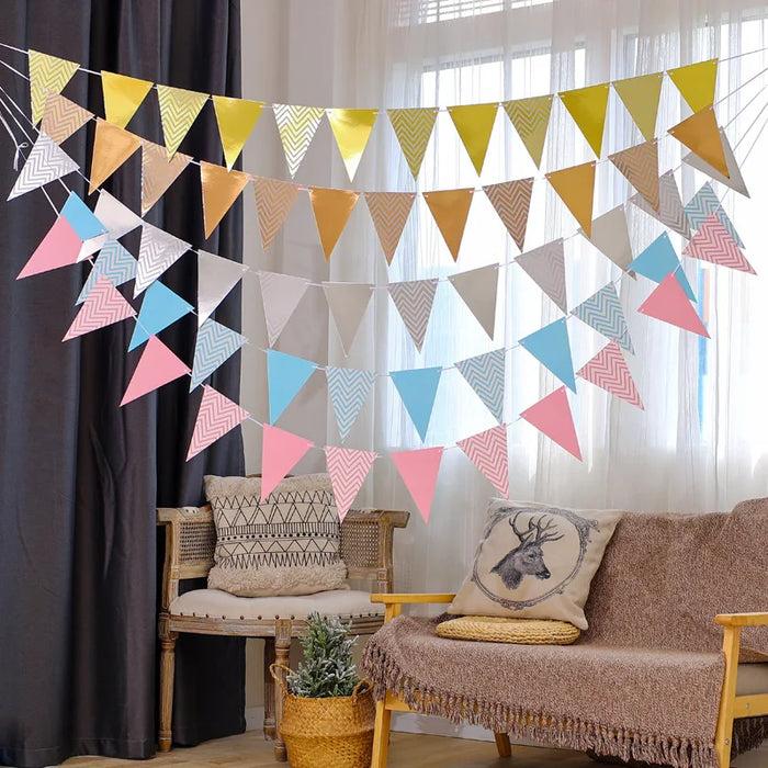 Waving pennants birthday party decorations