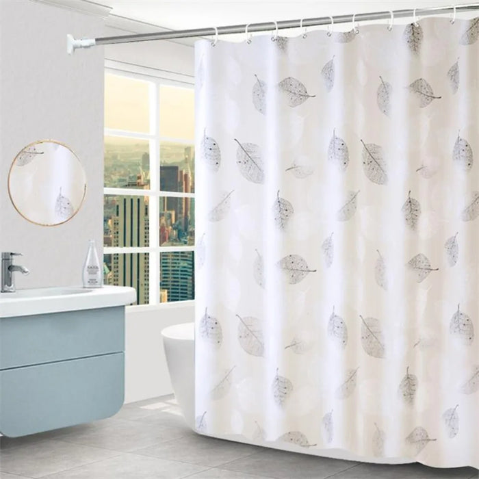 Peva bathroom shower curtain leaf toilet curtain waterproof and mildew-proof partition