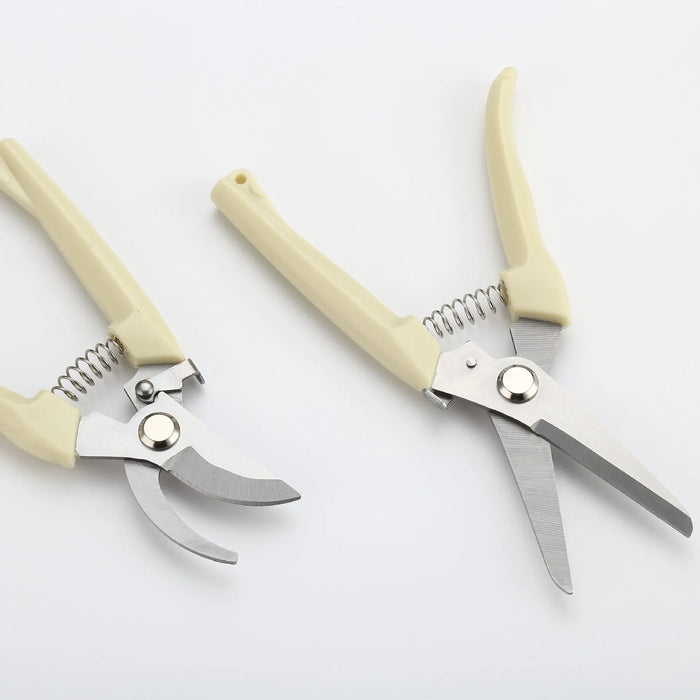 Ergonomic garden shears with non-slip handle