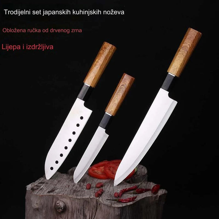 Stainless steel chef knife set