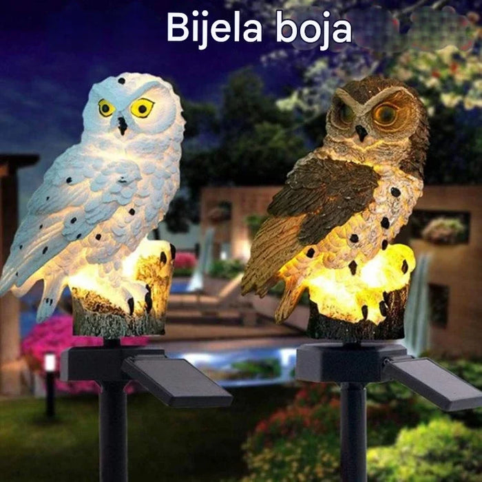 Solar garden decorative landscape lights, floor tiles with owl design