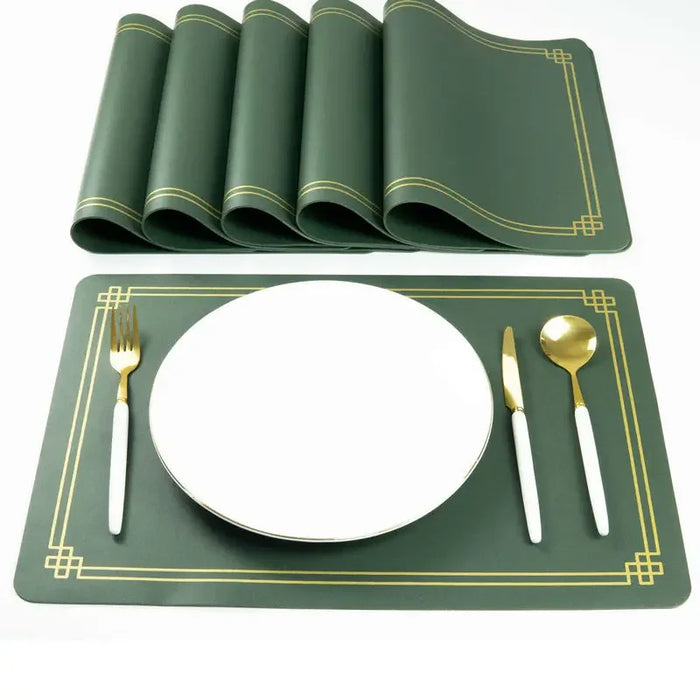 Square printed dining table mat