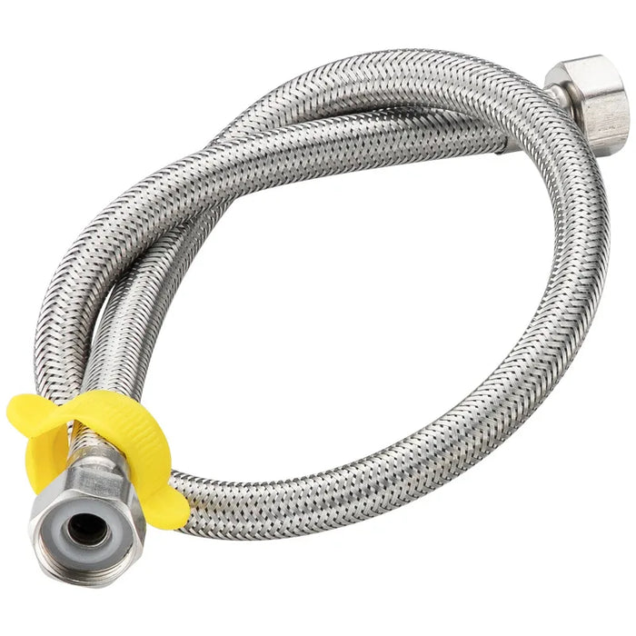 Stainless steel faucet extender with braided hose