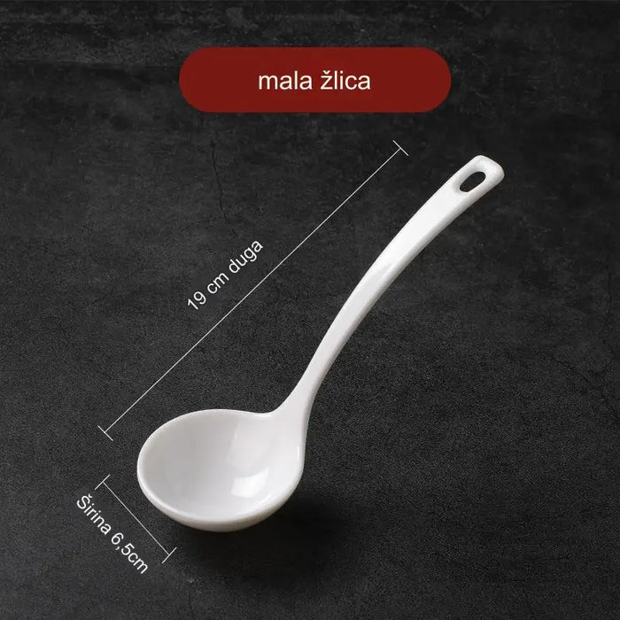 Imitation porcelain plastic spoon