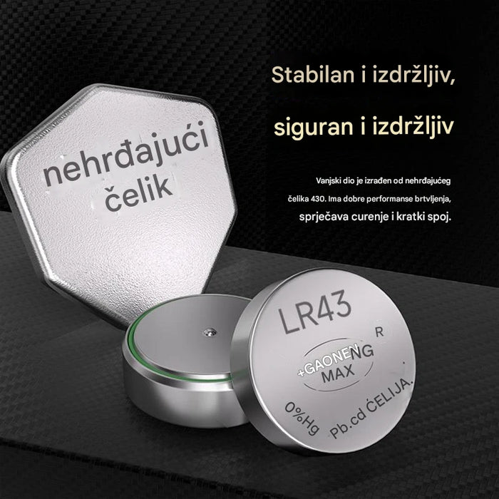 High Quality Button Cell Batteries with High Capacity 1.55V Zinc Manganese Battery