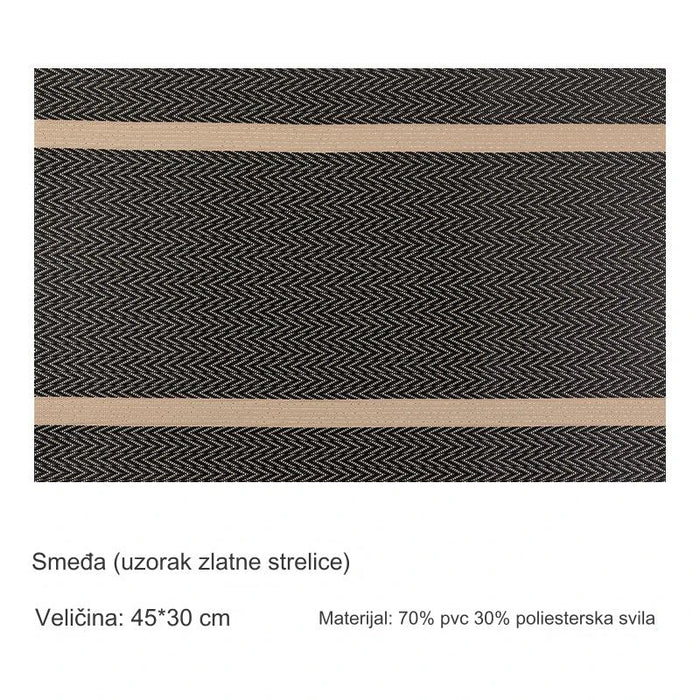 Decorative PVC Waterproof and Oilproof Heat-resistant Place Mats for Dining Table