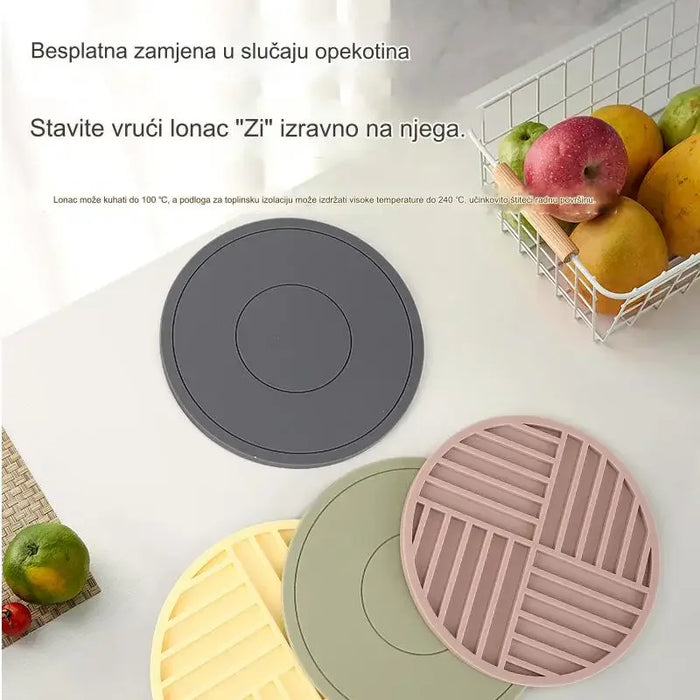 Multifunctional heat-resistant silicone mats for dining tables and kitchen countertops