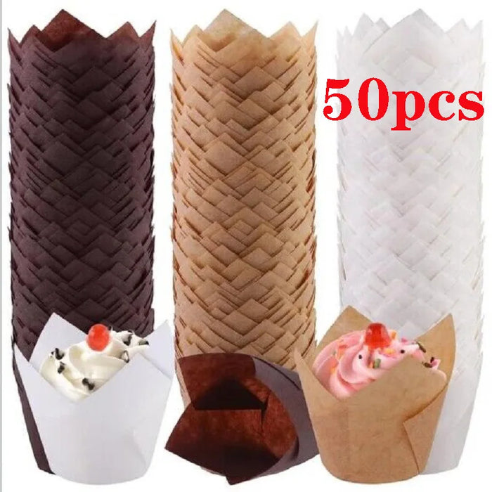 Oil-Proof Cake Liners, High Temperature Resistant Muffin Cups, Disposable Baking Cups, Cake Decorating Supplies