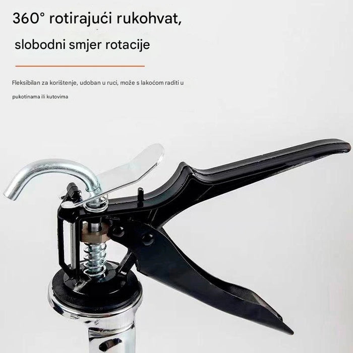 Glass glue gun with rotating nozzle and powerful aluminum alloy tube