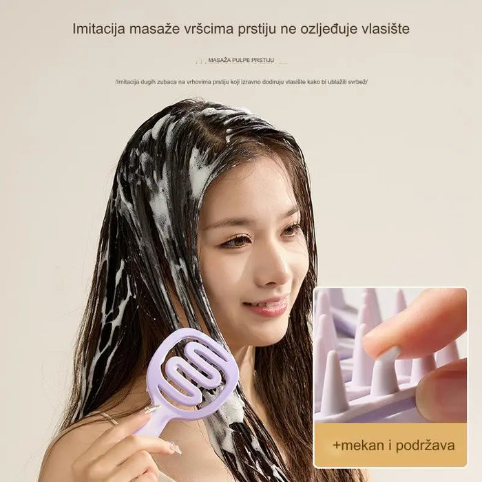 Silicone Shampoo Brush Massage Comb