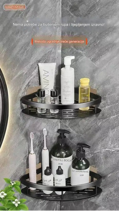 Multipurpose vacuum bathroom shelves and storage racks