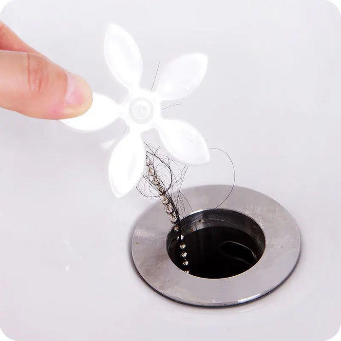 Clear clogged drains and sinks with flower-shaped designs