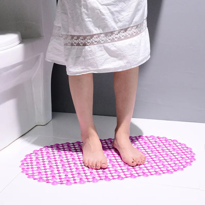 PVC bathroom with suction cup non-slip mat