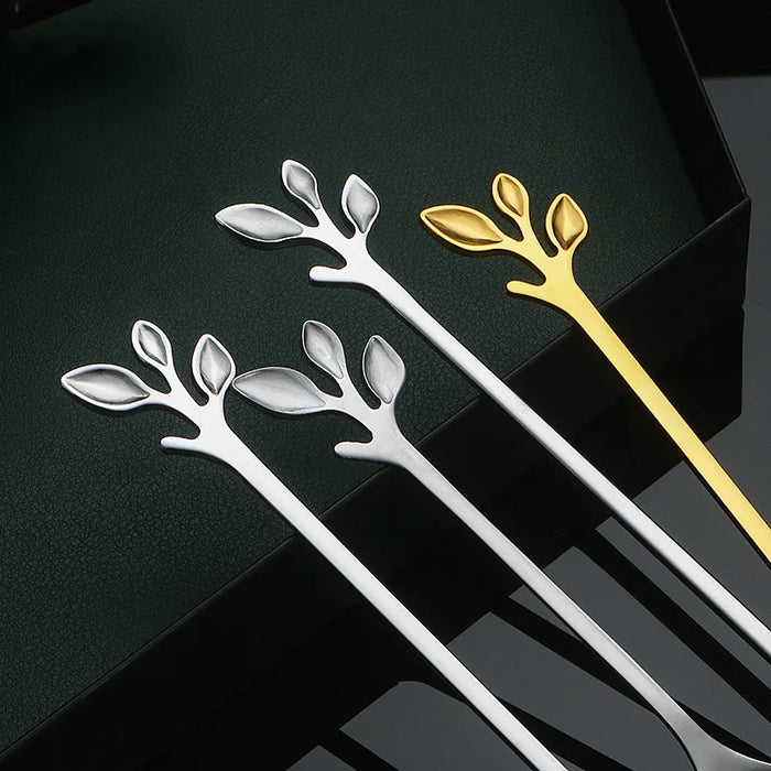 Innovative Leaf Shaped Dessert Spoon Suitable for Restaurants and Homes