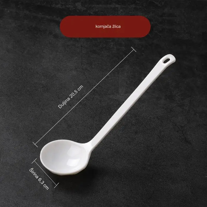 Imitation porcelain plastic spoon