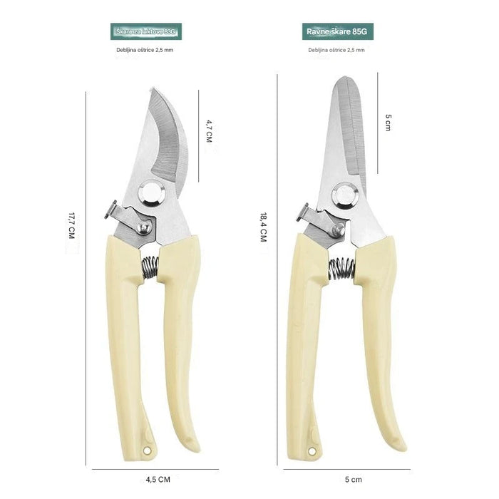 Ergonomic garden shears with non-slip handle