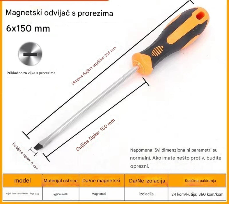 Magnetic screwdriver set - for disassembling maintenance tools