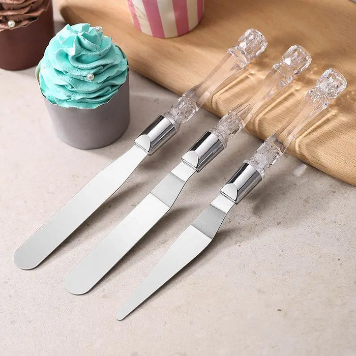 Professional Grade Baking Spatula Set with Stainless Steel Blades and Comfort-Grip Handles