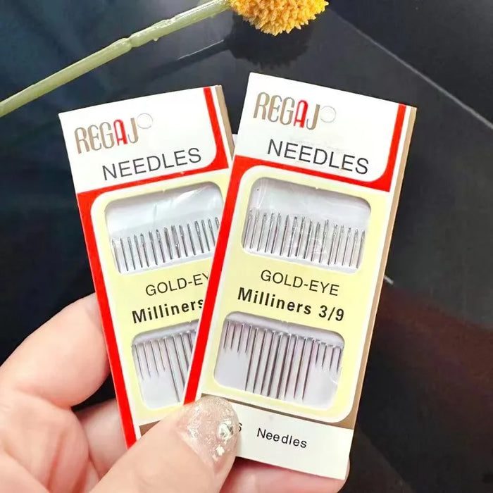 Gold-Tailed Sewing Needles with Multipurpose and Fine Carbon Steel Hand Sewing Needles