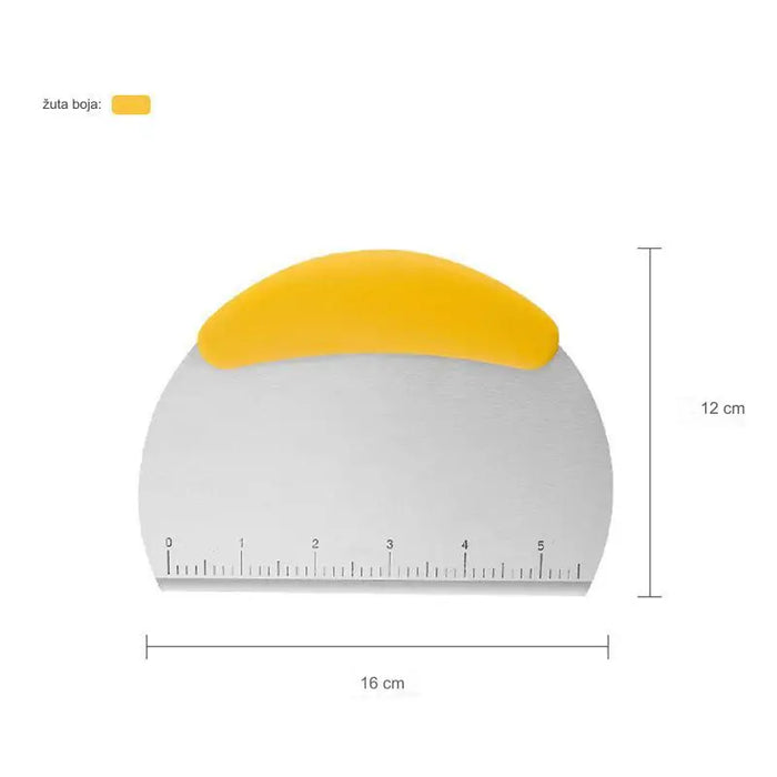 Stainless Steel Non-Stick Scraper with Scale and Sharp Blade for Slicing and Cutting Kitchen Tool