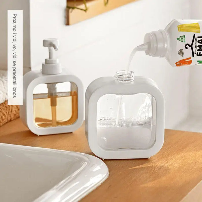 Square lotion bottle 500ml white plastic bottle