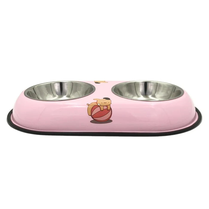 Stainless steel pet spill-proof water feeder bowl