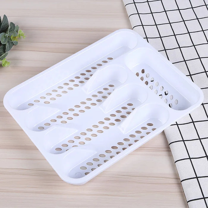 Plastic Drawer Organizer for Kitchen Tools and Cutlery Drain Tray Storage Box