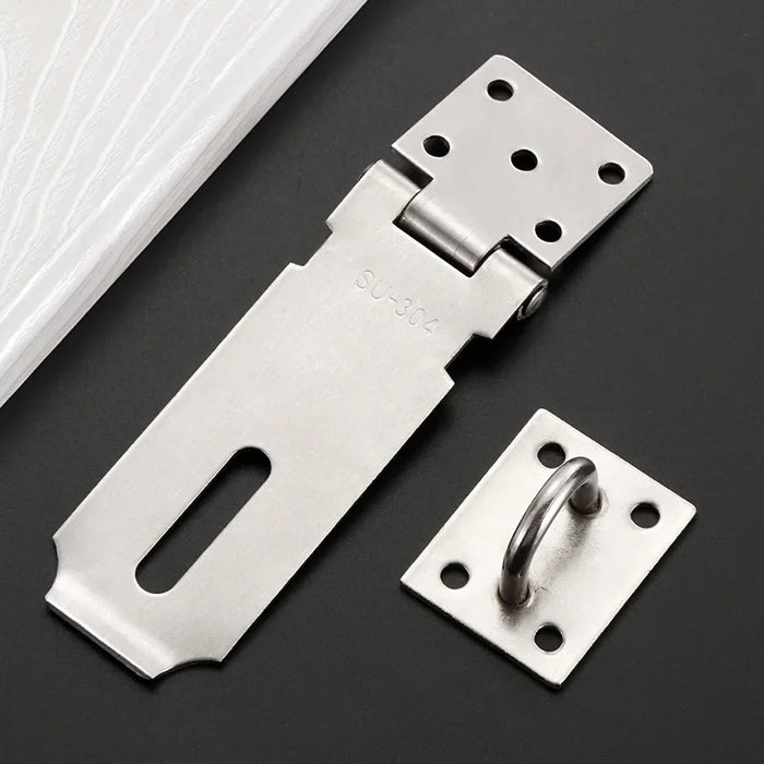 Heavy duty stainless steel latch with locking plate