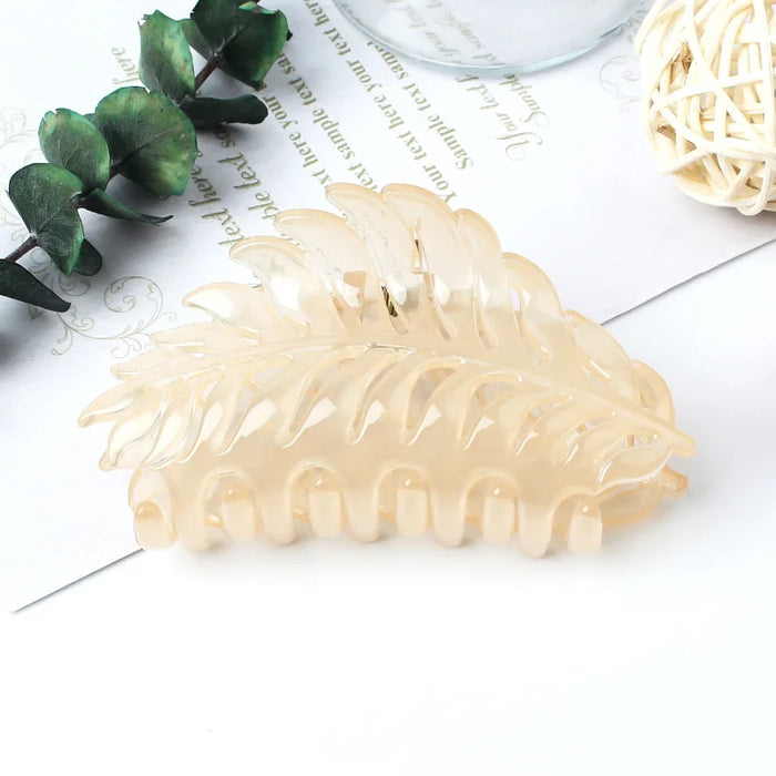 Elegant Matte Leaf Hair Clip for Women Practical Hairpin for All Hair Types