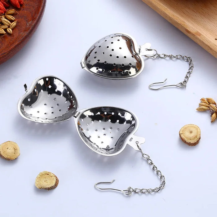 Heart-shaped tea leak stainless steel