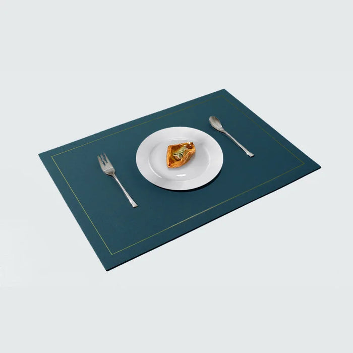 Elegant PU leather dining table mat