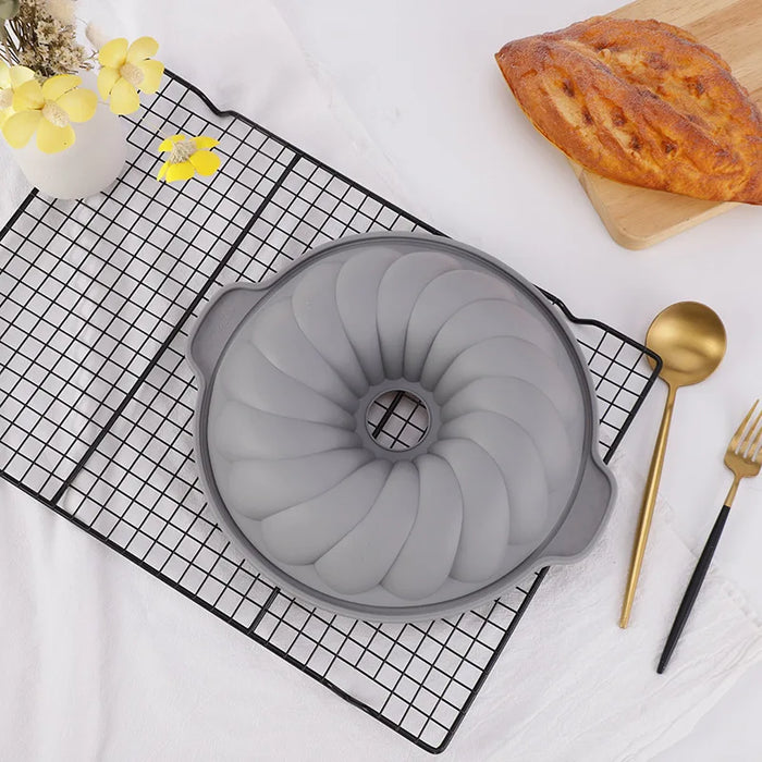 Silicone cake molds with irregular shapes and unique patterns